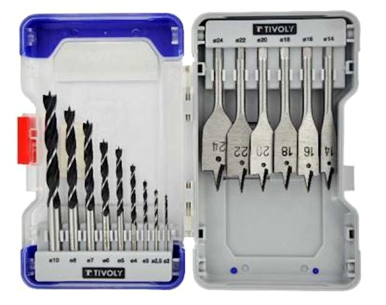 Tivoly urbju komplekts kokam 15.gab (6x spalveidaurbji + 9x spirālurbji , Ø2-24mm