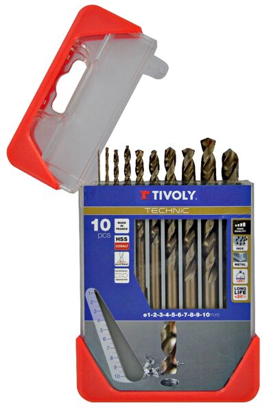 Tivoly urbju komplekts metālam COBALT HSCOB 5% Clipster PRO - 10.gab, Ø1-10mm