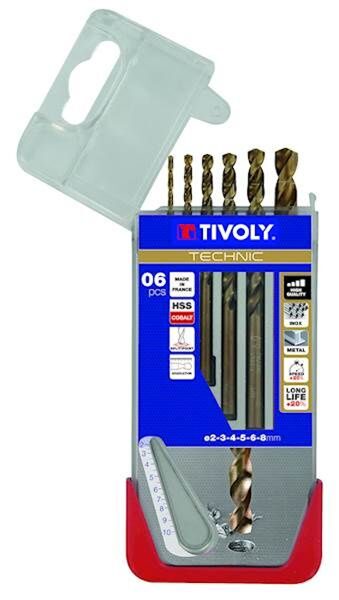 Tivoly urbju komplekts metālam COBALT HSCOB 5% Clipster PRO 6.gab, Ø2-8mm