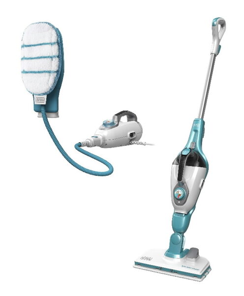 Tvaika birste FSMH13151SM + rokas birste/15-in-1, Black+Decker