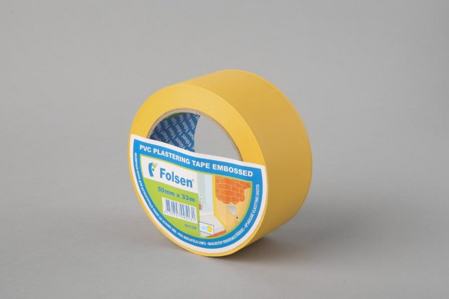Vispārējā būvniecība lente, dzeltens 50mmx33m, Folsen