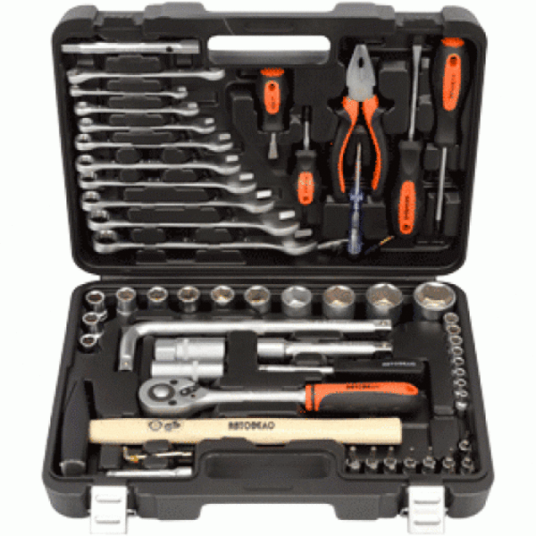 AVTODELO Tool set 64 pr. 1/4 "DR 1/2" DR