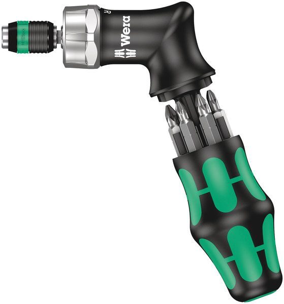 Wera Kraftform Kompakt pistol-shaped ratchet handle with 6 tips