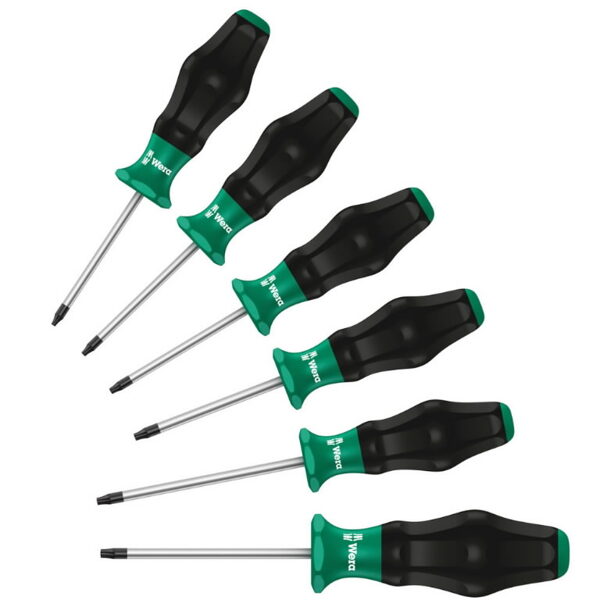 Wera skrūvgriežu komplekts Torx 1367/6 TX10-TX40 Kraft form Comfort