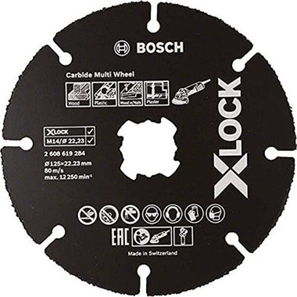 Bosch X-Lock Cutting disc Carbide Multi Wheel 125x1.0x22.2 3 mm.