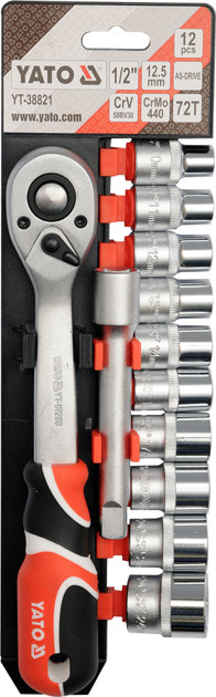 Tool wrench set 1/2, 12 pcs. YATO YT-38821